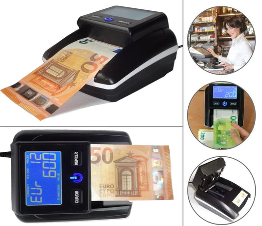 Geldscheinprüfer, Banknotentester mit Zählfunktion für EURO Banknoten - Neu