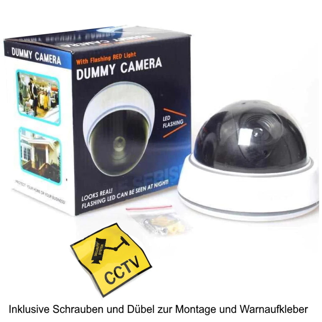 Überwachungskamera Attrappe Sehr realistisch mit Blink-LED - Neu