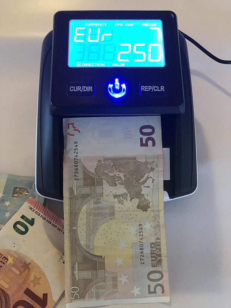 Geldscheinprüfer, Banknotentester mit Zählfunktion für EURO Banknoten - Neu
