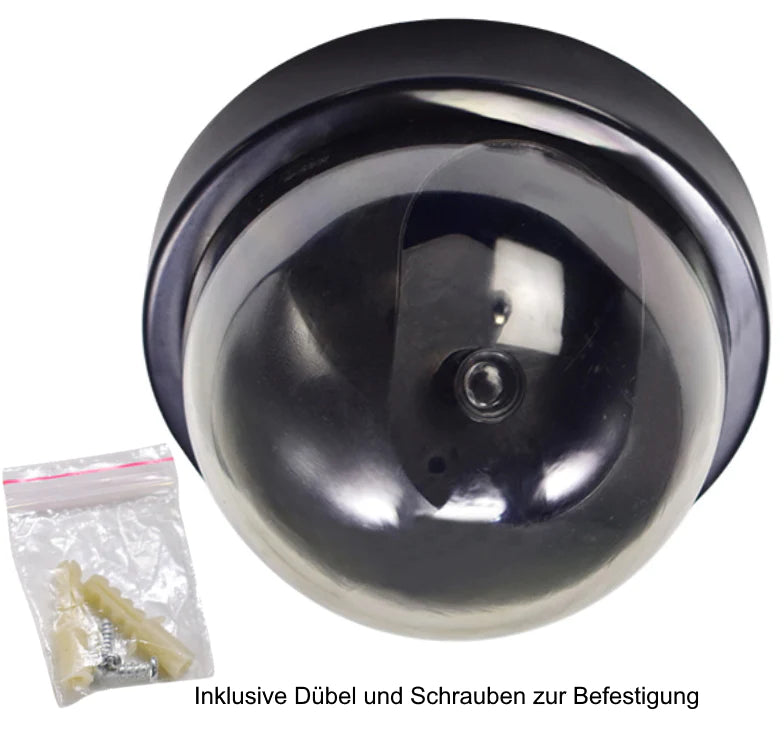 Dome - Überwachungskamera Dummy Sehr realistisch mit Blink-LED - Neu