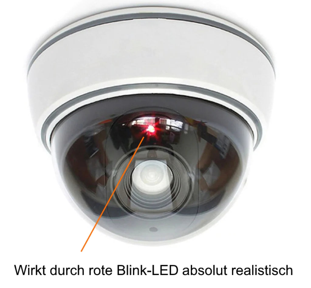 Überwachungskamera Attrappe Sehr realistisch mit Blink-LED - Neu