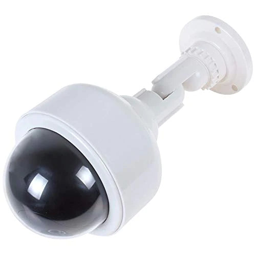 Professionelle Speed Dome Überwachungskamera Attrappe mit Objektiv, Blink LED und Warnaufkleber - Neu